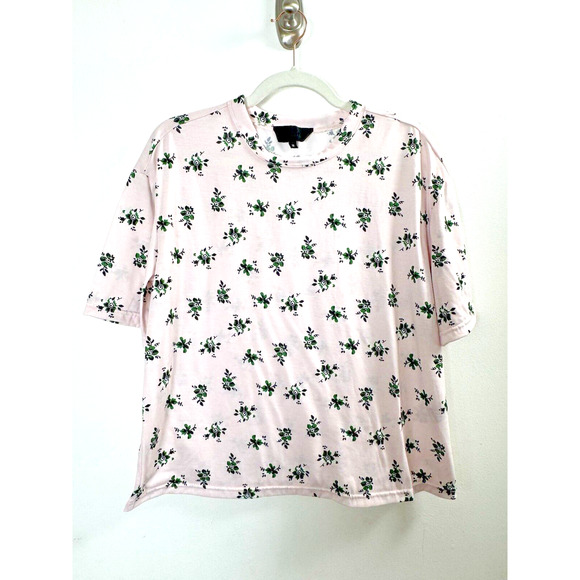 No.6 Store Baby Pink Floral T-Shirt Fun Preppy Unique Luxury Designer Basics M - Picture 1 of 5